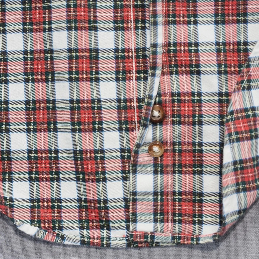 Brooks Brothers Shirt Boys Large Red White Plaid Button Down Cotton Classic Fit